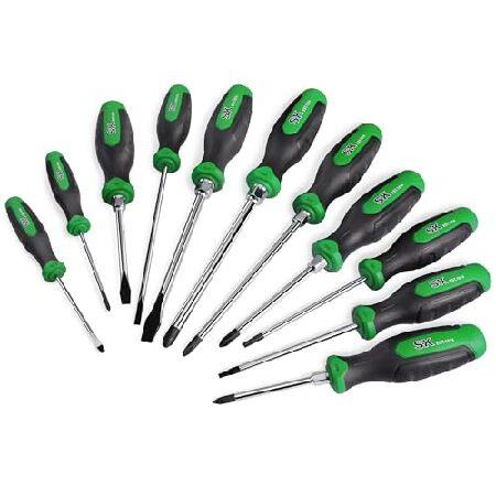 【平行輸入品】SK 11点 磁気ドライバーセット マイナスドライバー/プラスドライバー/スタードライ...
