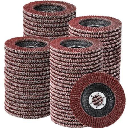 【平行輸入品】Landhoow フラップディスク 80個パック 4 1/2 研削研磨ディスク フラッ...