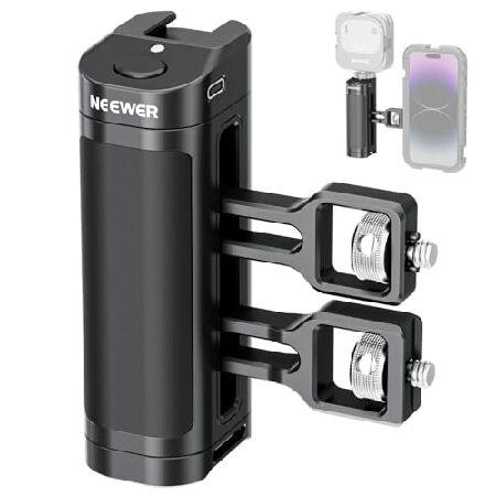 【平行輸入品】NEEWER サイドハンドルグリップ スマホ用 無線リモコンボタンシャッタートリガー付...