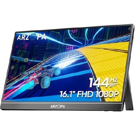 【平行輸入品】ARZOPA 16.1インチ モバイルモニター 144Hz 1msゲーミングモニター ...