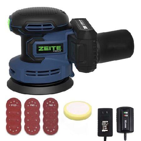 【平行輸入品】ZEITE 5インチ 20V 2.0Ah オービタルサンダー コードレス 3,000-...