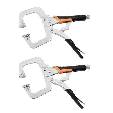 【平行輸入品】11インチ Cクランプ ロッキングプライヤーセット (2ピース)
