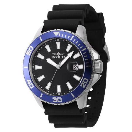 【平行輸入品】Invicta メンズ プロダイバー 45mm シリコンクォーツウォッチ ブラック (...