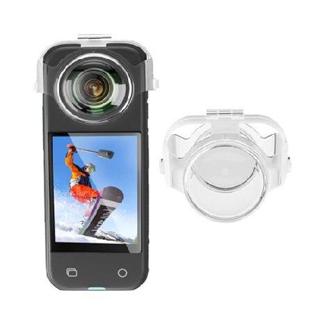【平行輸入品】透明レンズキャップ Insta360 X3 パノラマカメラ用 取り外し可能カメラプロテ...