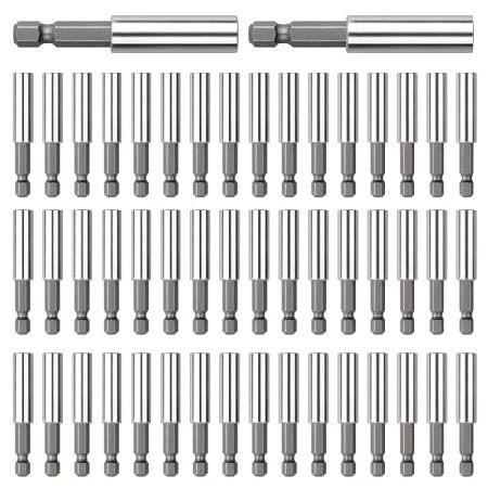 【平行輸入品】Rocaris 強力磁気ドリルビット延長ホルダー 50個パック 1/4インチ六角シャン...