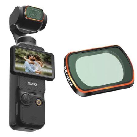 【平行輸入品】REYGEAK Osmo Pocket 3 ブラックミストフィルター クリエイティブフ...