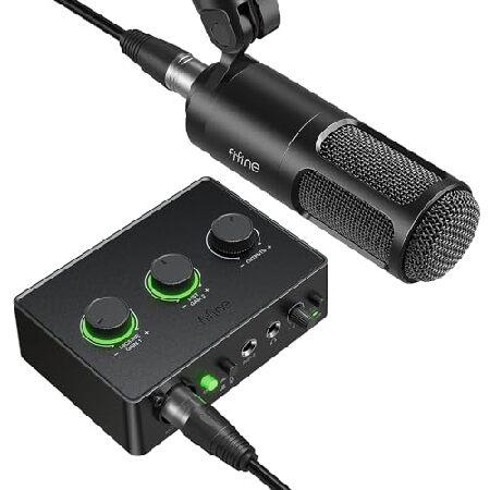 【平行輸入品】FIFINE ダイナミックマイクとXLRオーディオミキサー スタジオポッドキャスト録音...