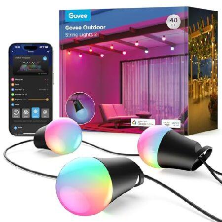 【平行輸入品】Govee Smart Outdoor String Lights 2, 48ft R...