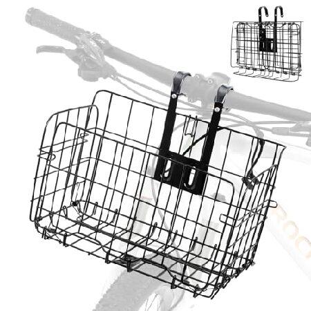 【平行輸入品】ROCKBROS 折りたたみ自転車バスケット 頑丈なフロント自転車バスケット スクータ...