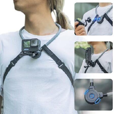 【平行輸入品】SUREWO マグネット式ネックマウントネックレスホルダー Gopro、POV Sel...