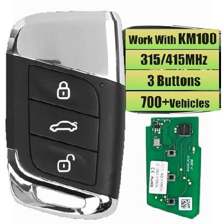 【平行輸入品】Autel IKEYVW3T Programmable 3-Button Smart ...