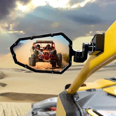 【平行輸入品】KEMIMOTO UTV Aluminum Side Mirrors with Adj...