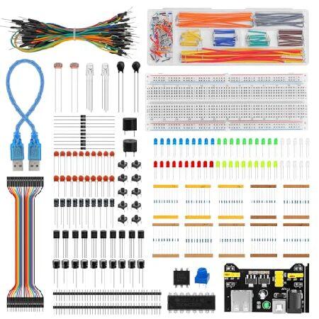 【平行輸入品】Arduino用エレクトロニクスベーシックスターターキット、電源付き830タイポイント...