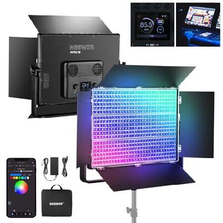【平行輸入品】NEEWER 150W RGB LED Panel Video Light Kit w...