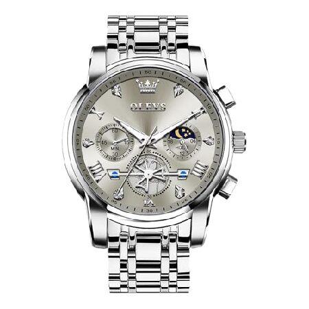 【平行輸入品】OLEVS Watches Men Stainless Steel Fashion A...