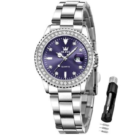 【平行輸入品】OLEVS Watch for Women Business Dress Diamon...