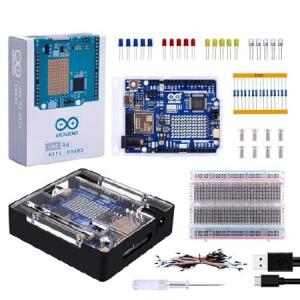 【平行輸入品】GeeekPi 学生用スターターキット (Arduino UNO R4 WiFi 用)、公式 UNO R4 WiFi ボード、透明