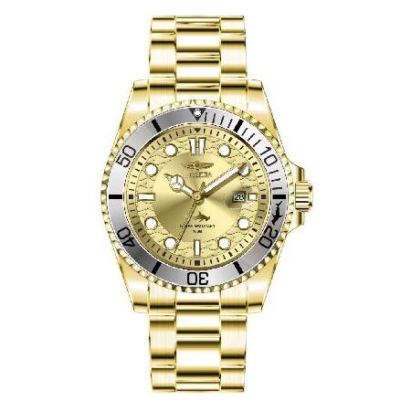 【平行輸入品】INVICTA プロダイバー メンズ 43mm ステンレススチール ゴールド ゴールド...