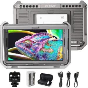 【平行輸入品】VILTROX DC-X3 6インチ 2000Nits カメラビデオフィールドモニター リグケージ付き、フルHD 1920x108
