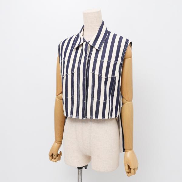 美品 3.1 Phillip Lim 3.1フィリップリム ベスト サイズ0 ストライプ シャツ ジ...