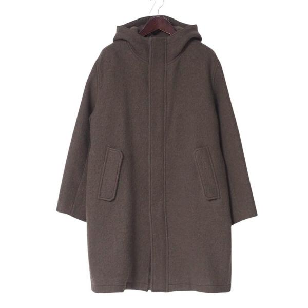 未使用 2023年製■AURALEE オーラリー コート サイズ3 メルトン フーデッドコート ベル...