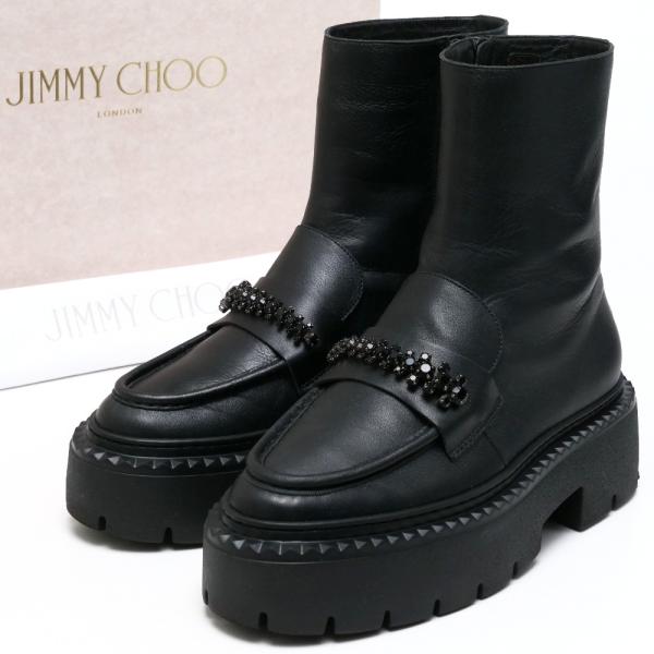 2022AW■JIMMY CHOO ジミーチュウ BRYER ブライヤー ブーツ サイズ40 フラッ...