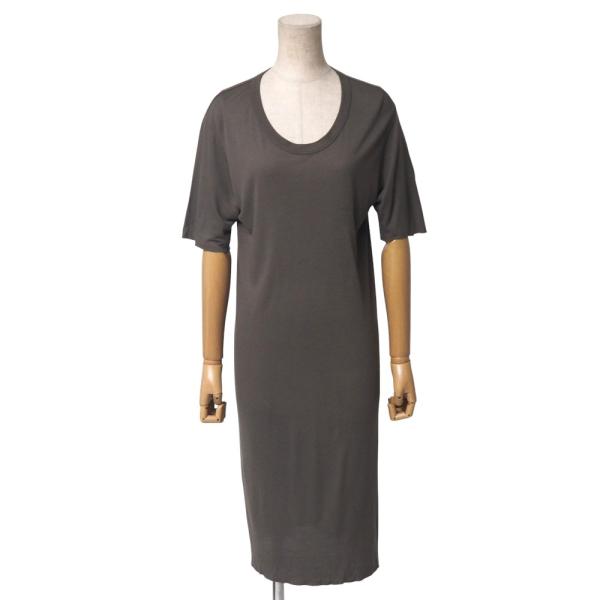 Rick Owens リックオウエンス ワンピース サイズS カットオフ 五分袖 Uネック ロング