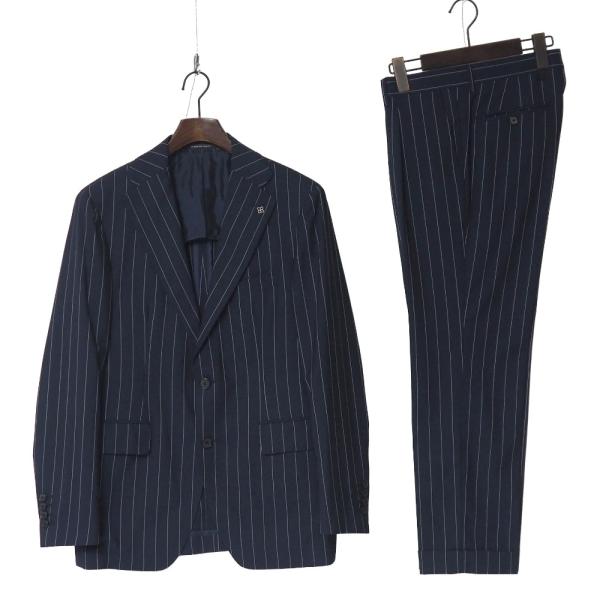 美品 TAGLIATORE タリアトーレ スーツ サイズ44/7R ストライプ テーラード ブレザー...