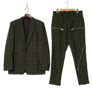 美品 Paul Smith ポール・スミス パンツスーツ サイズジャケット:L /スラックス:M チェック柄 ジッパー装飾 セットアップ