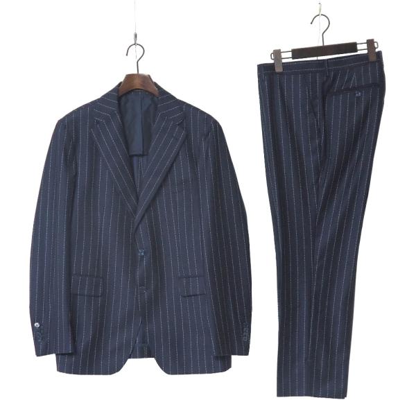 美品 TAGLIATORE タリアトーレ スーツ サイズ50/7 R ストライプ ウール テーラード...