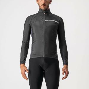 Castelli カステリ メンズ サイクルジャケット Squadra Stretch Jacket(LightBlack) (長袖 防風 撥水 パッカブル 秋・冬)