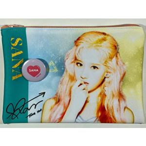 SANA サナ - TWICE トゥワイス グッズ ／ 缶バッジ付き ポーチ