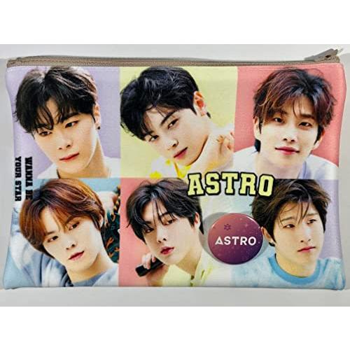 ASTRO アストロ グッズ ／ 缶バッジ付き ポーチ (ペンケース コスメポーチ 小物入れ) [T...