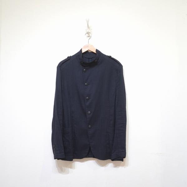 ARMANI COLLEZIONI　(50)  麻混ジャケット メンズ　紺　ネイビー　アルマーニ コ...