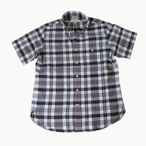 J.PRESS（J.プレス） ボタンダウンシャツ メンズ半袖ワイシャツ ブルー