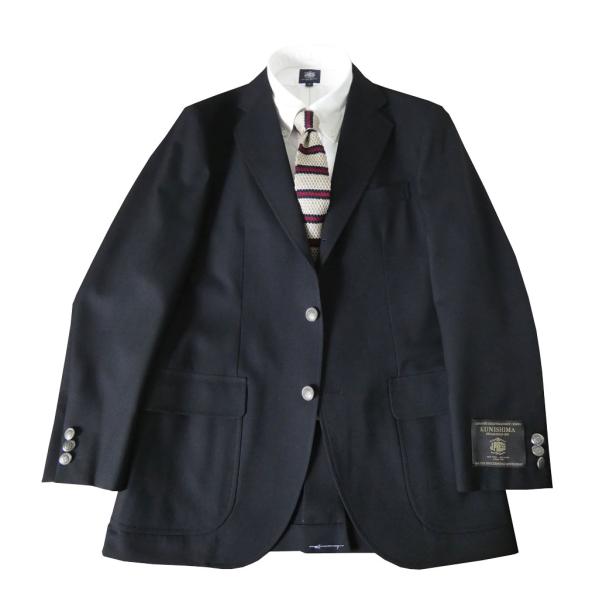 J.PRESS(ジェイプレス) 春夏 段返り3つボタン 銀ボタン メッシュジャケット ネイビー メン...