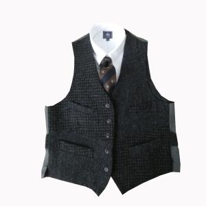 メンズ ブリティッシュテイラードカラー ヘリンボーン ツイードスーツ