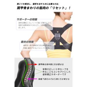 姿勢サポーター 猫背ベルト 姿勢 補正 背中 ...の詳細画像4