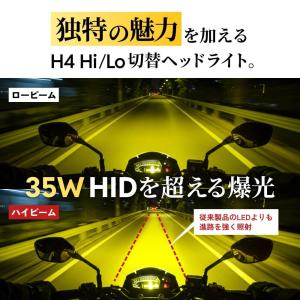 HID屋 LED バイク ヘッドライト イエロ...の詳細画像4