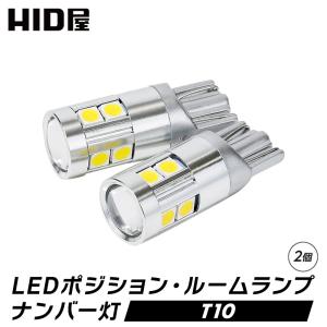 HID屋 LED T10 ポジション ナンバー灯 ルームランプ 400lm ホワイト 6500k / アクアホワイト 8000k Peta-SMD 省エネ 広拡散レンズ9連LED 2個セット