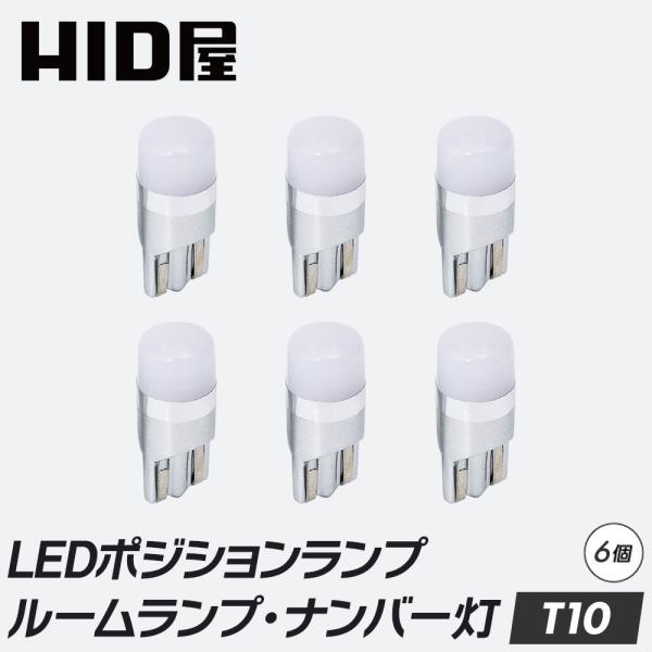 HID屋 T10 バルブ LED ライト ポジション 150lm ホワイト 純正同等サイズ 12V対...