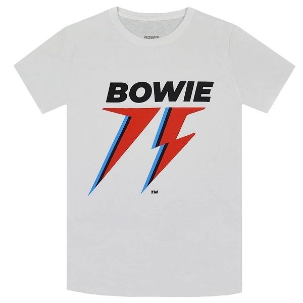 DAVID BOWIE デヴィッドボウイ 75th Logo Tシャツ WHITE