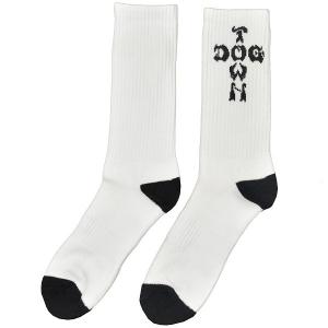 DOGTOWN Crew Socks ソックス WHITE｜tradmode