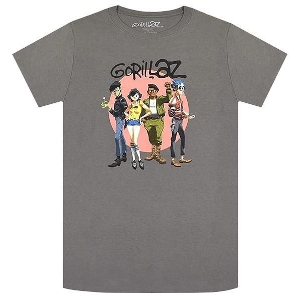 GORILLAZ ゴリラズ Group Circle Rise Tシャツ CHARCOAL GREY