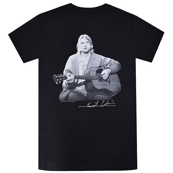 KURT COBAIN カートコバーン Guitar Live Photo Tシャツ
