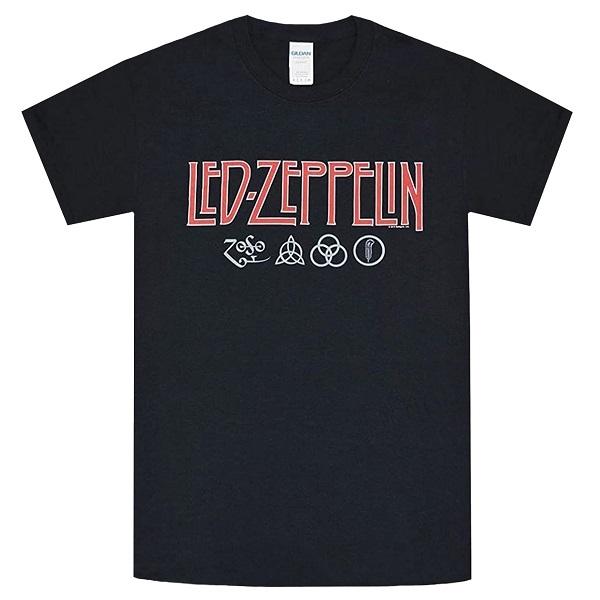 LED ZEPPELIN  レッドツェッペリン Logo &amp; Symbols Tシャツ