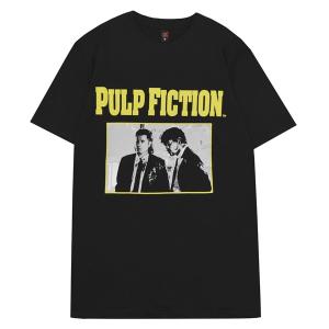 PULP FICTION パルプフィクション ムービーTEE タランティーノ墨黒 Tシャツ パルプフィクション タランティーノ 映画 ムービー 両面 黒 トップス