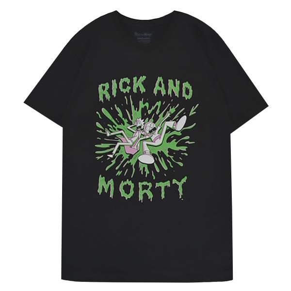 RICK AND MORTY リックアンドモーティ Green Splat Tシャツ