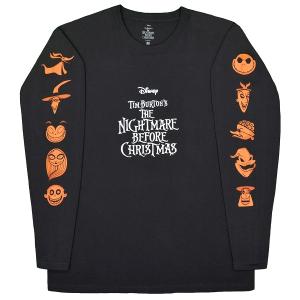 THE NIGHTMARE BEFORE CHRISTMAS ナイトメアービフォアクリスマス All Characters Orange ロングスリーブTシャツ｜tradmode