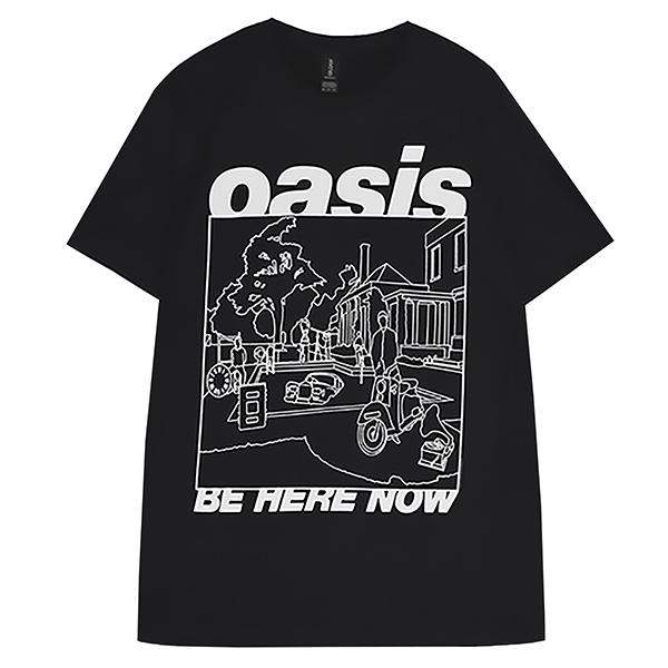 OASIS オアシス Be Here Now Line Drawing Tシャツ